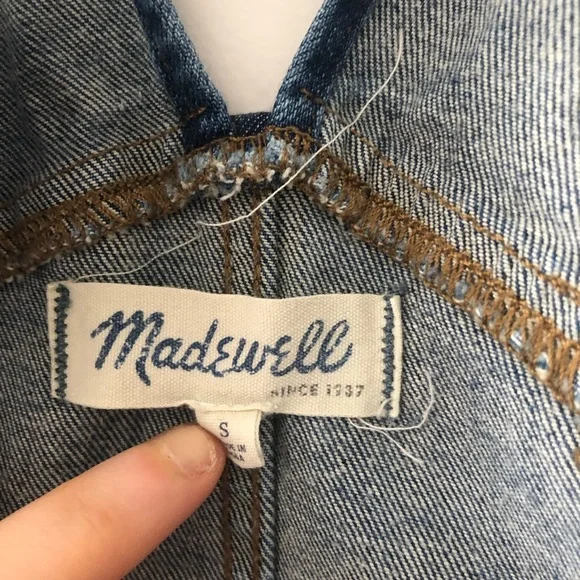 Madewell Skinny Overalls in Adrian Wash Blue Denim Size Small Distressed - Picture 7 of 16